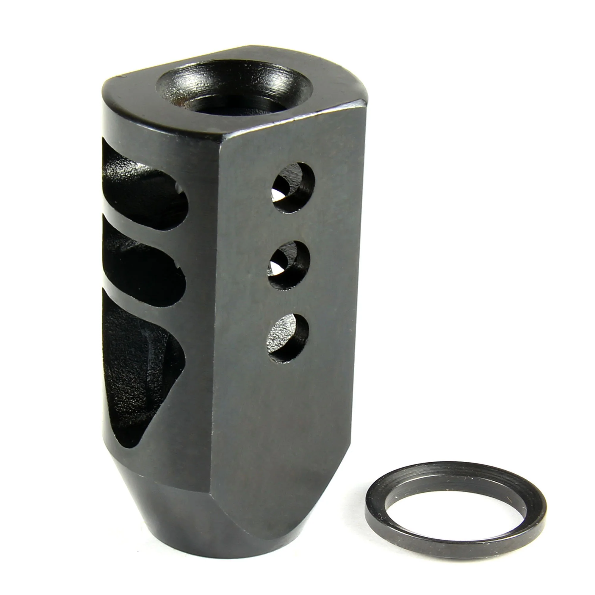 49/64x20 Competition Grade Tanker Muzzle Brake, Steel with Black Phosphate Finish for .50 Beowulf - Image 5
