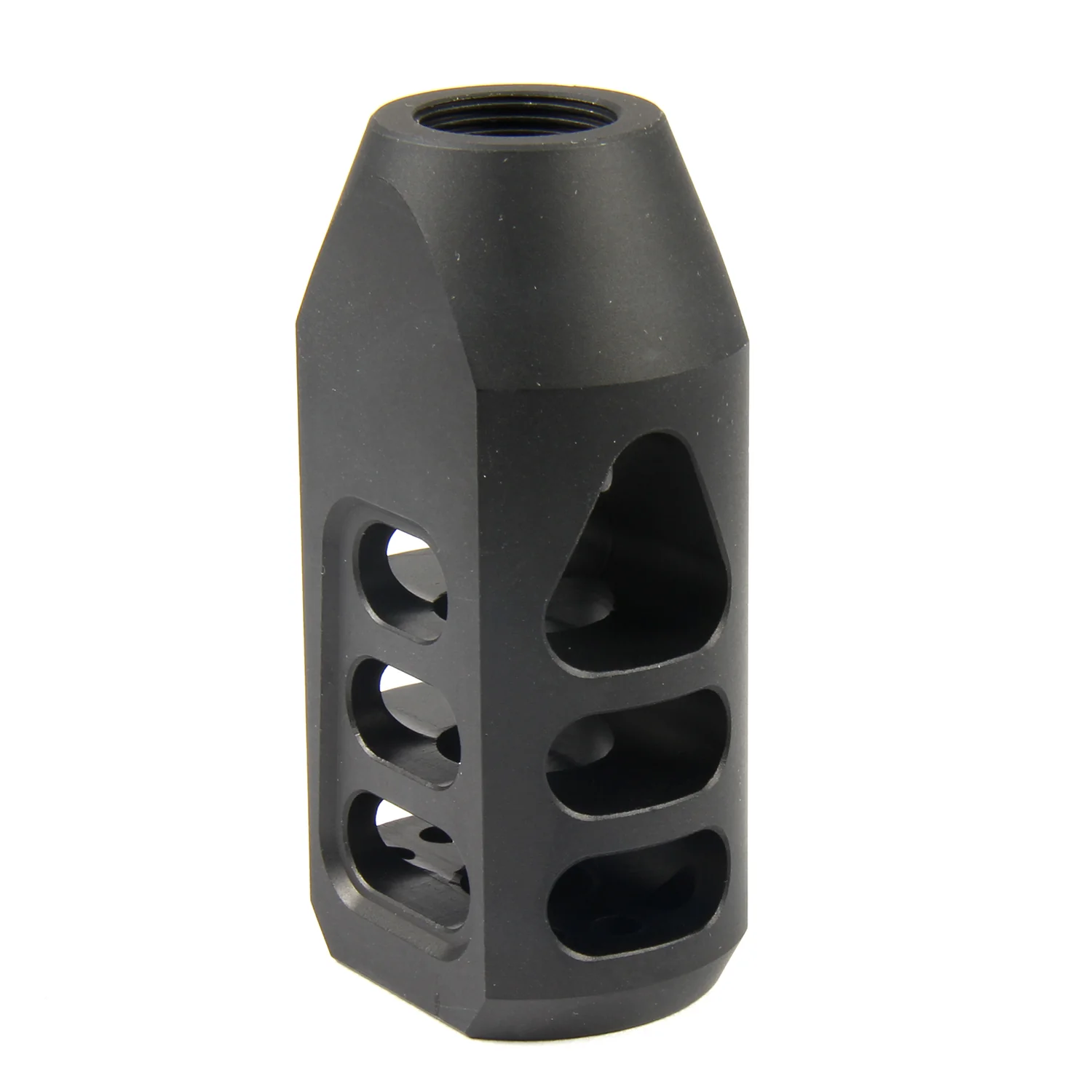 9MM Tanker Style Muzzle Brake 1/2x28 TPI Compensator - Image 6