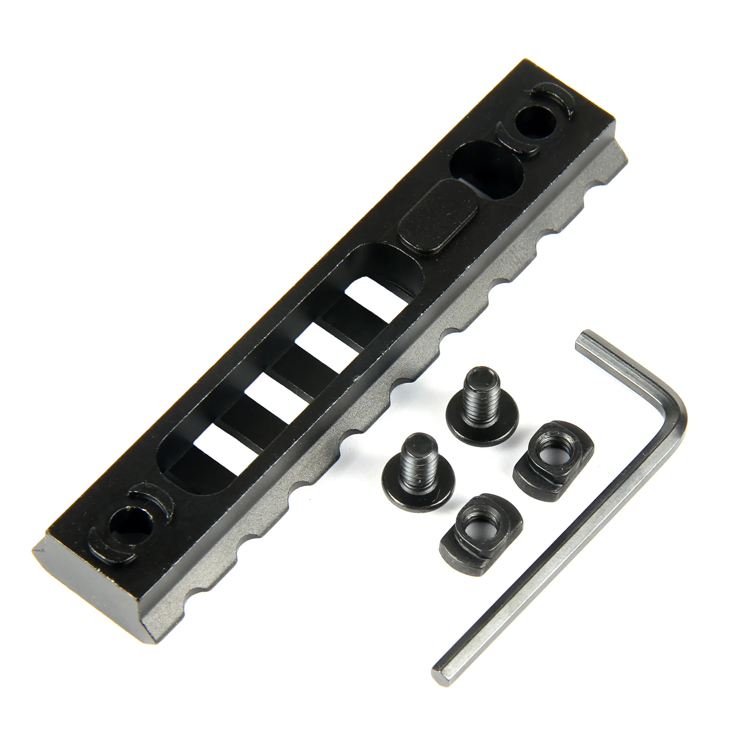 M-LOK Picatinny Weaver Hollow 9 Slot Rail Section - Aluminum - Image 3