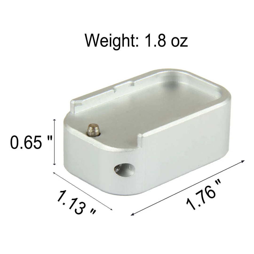 Weighted Magazine Base Plate Compatible with Glock 9mm/.40 - Image 4
