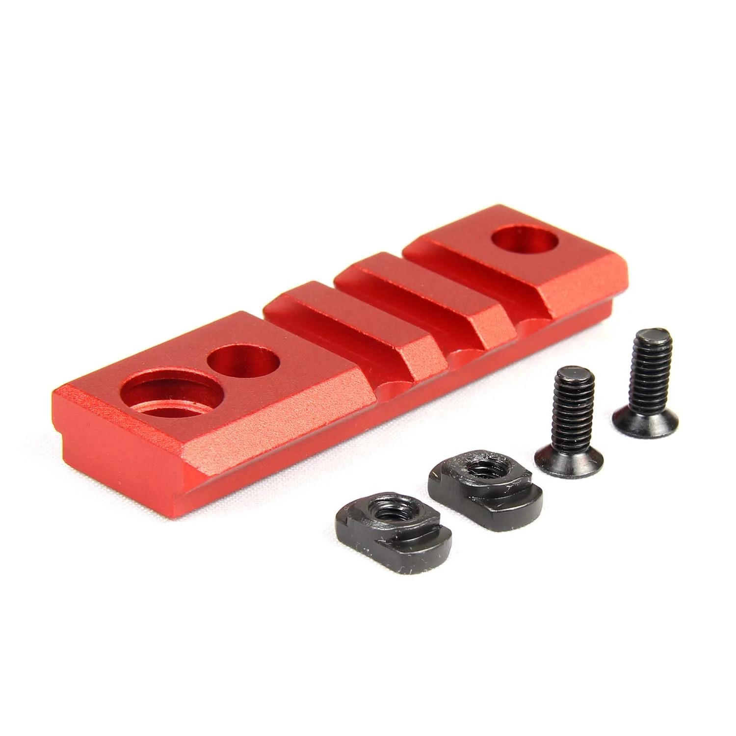 RED 3PCS COMBO M-Lok ALUMINUM Rail Mount Handguard Section 7 3 3 Slot Picatinny Weaver - Image 3