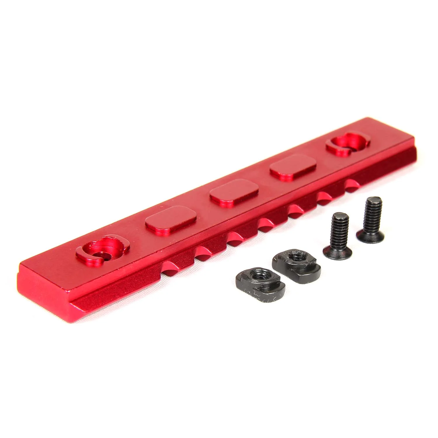 RED 3PCS COMBO M-Lok ALUMINUM Rail Mount Handguard Section 7 5 5 Slot Picatinny Weaver - Image 5