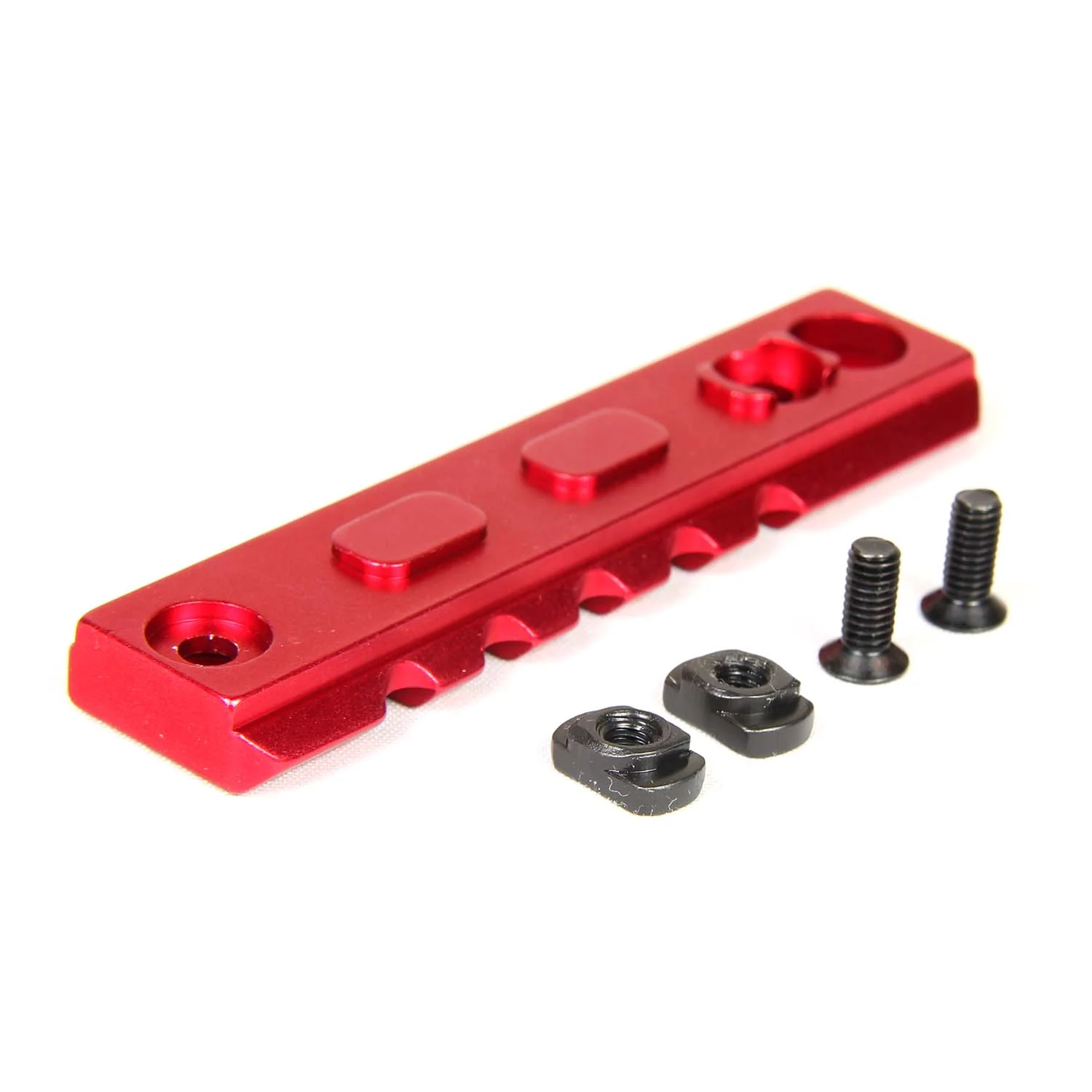 RED 3PCS COMBO M-Lok ALUMINUM Rail Mount Handguard Section 7 5 5 Slot Picatinny Weaver - Image 8