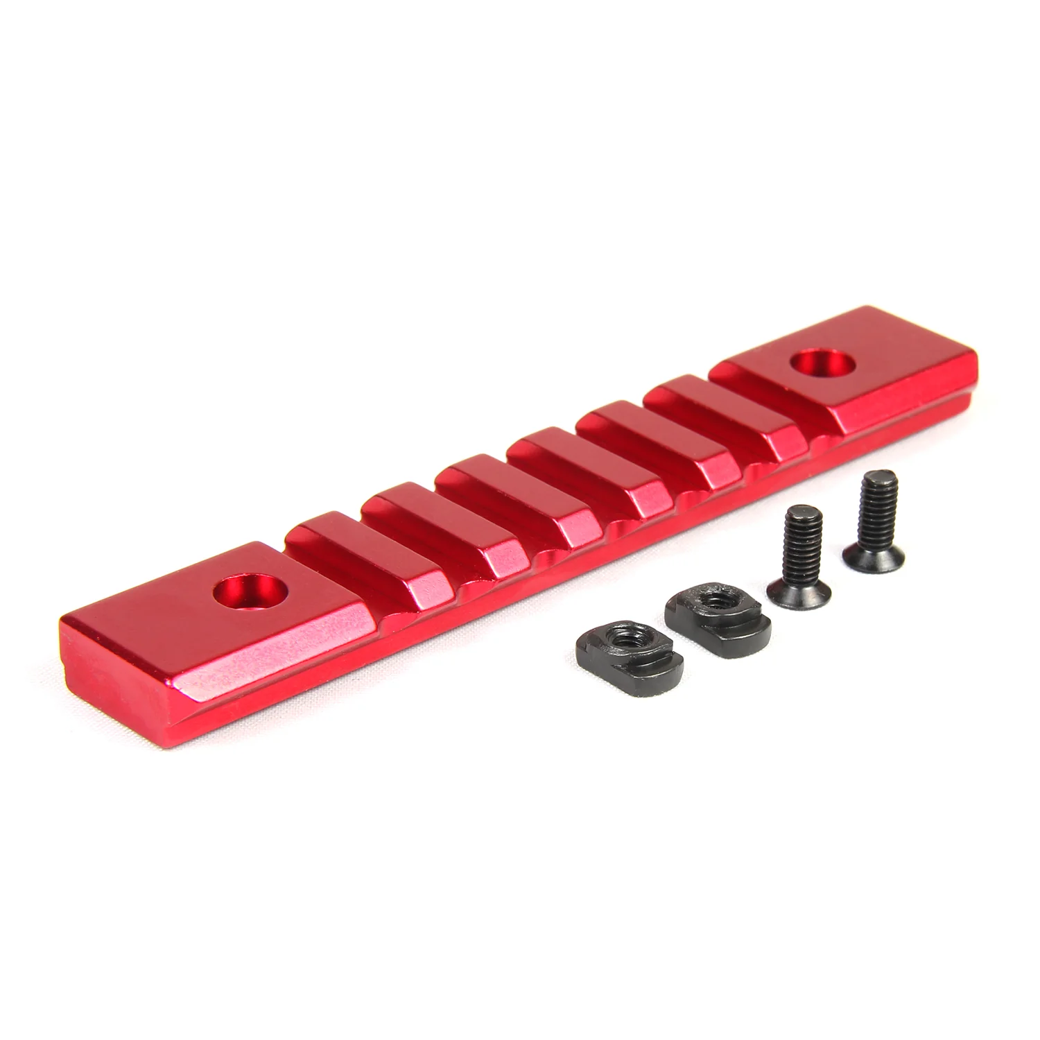 RED 3PCS COMBO M-Lok ALUMINUM Rail Mount Handguard Section 7 5 5 Slot Picatinny Weaver - Image 9