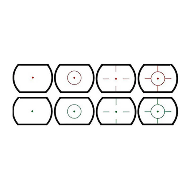 Red & Green Reflex Sight with 4 Reticles , 3/8" Dovetail Mount - Image 4