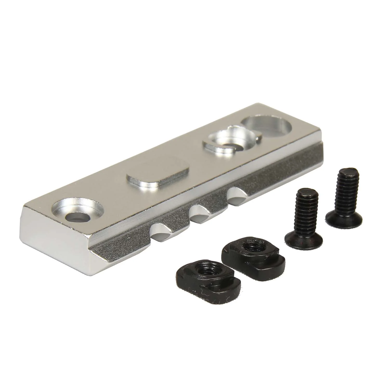 SILVER 3PCS COMBO M-Lok ALUMINUM Rail Mount Handguard Section 7 3 3 Slot Picatinny Weaver - Image 4
