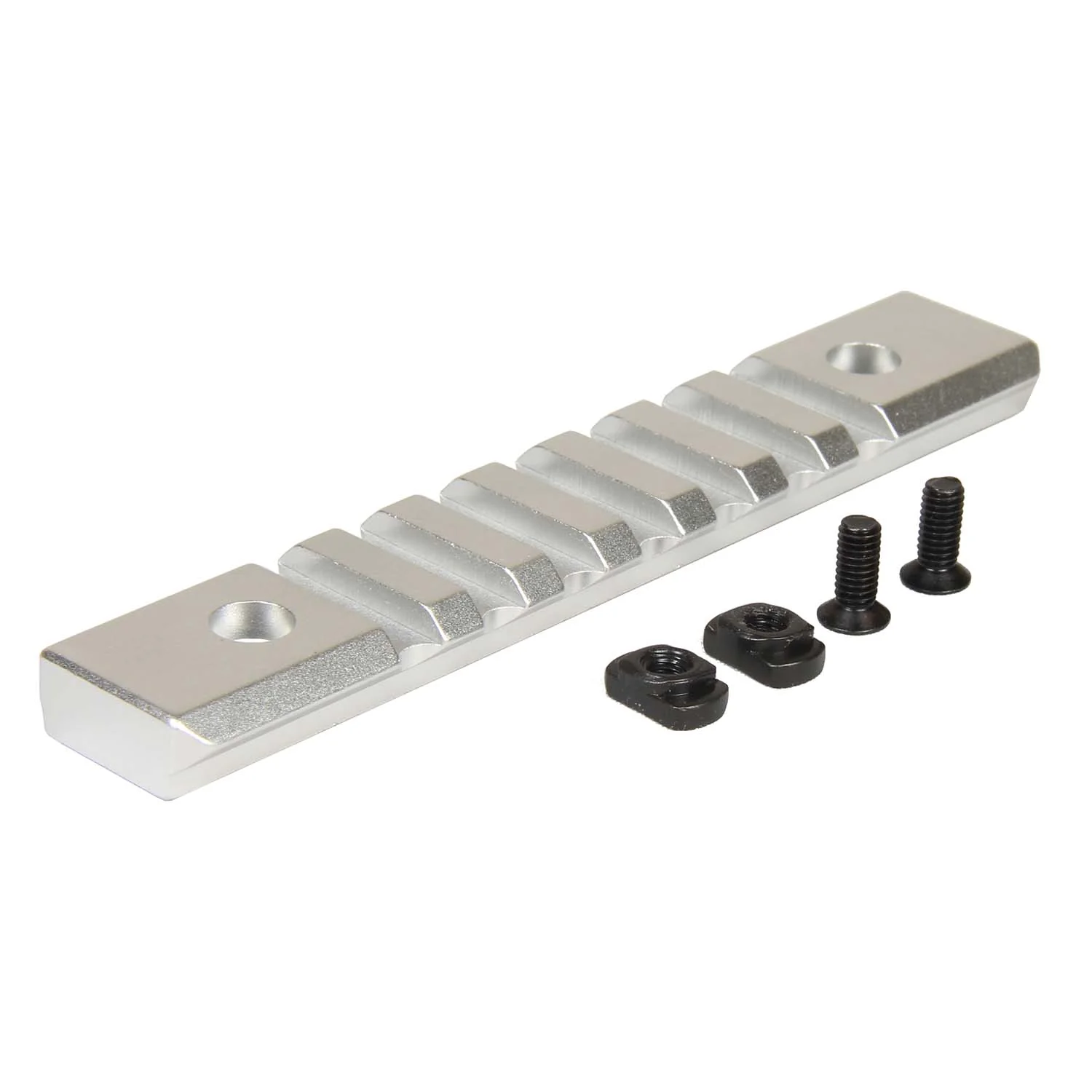 SILVER 3PCS COMBO M-Lok ALUMINUM Rail Mount Handguard Section 7 3 3 Slot Picatinny Weaver - Image 5