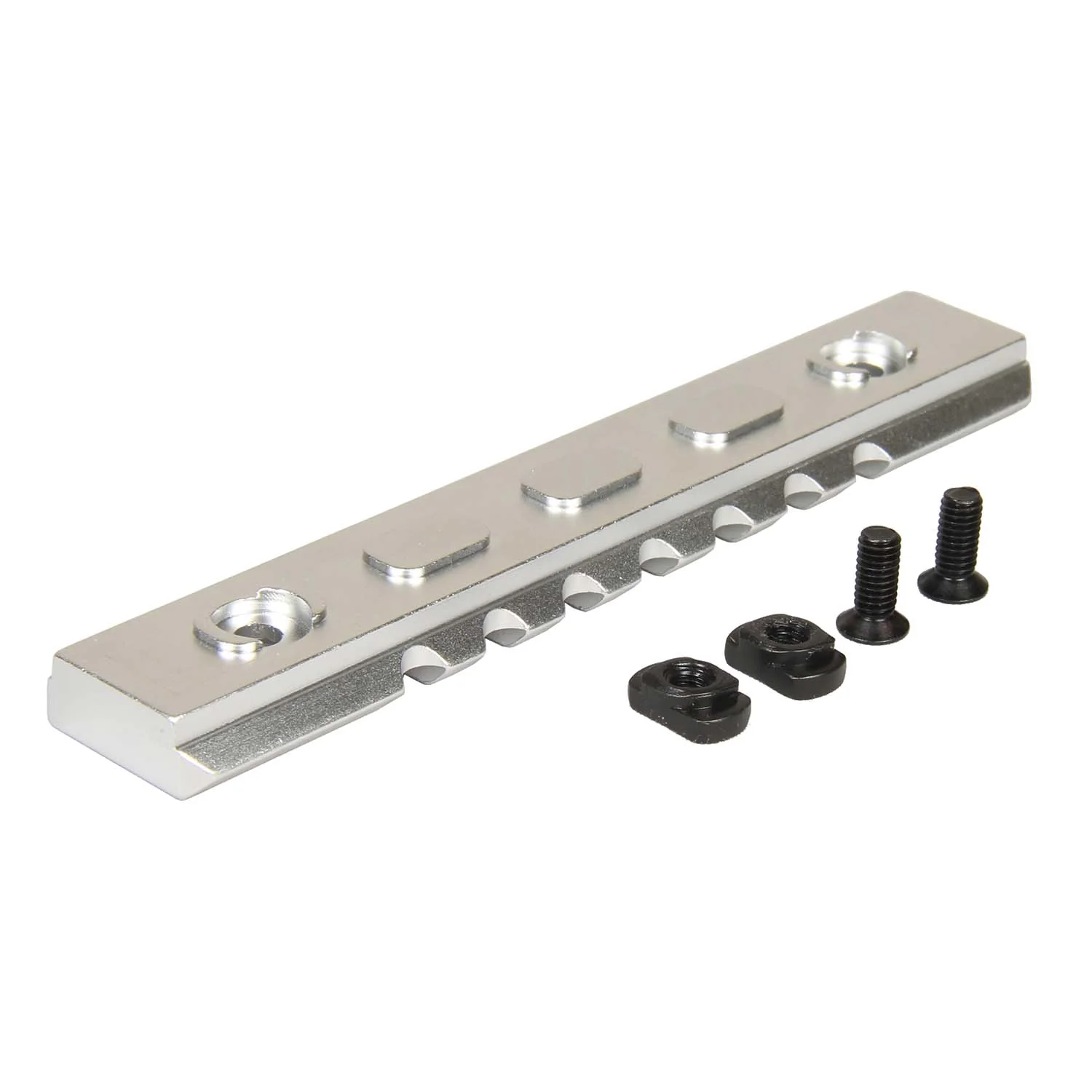 SILVER 3PCS COMBO M-Lok ALUMINUM Rail Mount Handguard Section 7 3 3 Slot Picatinny Weaver - Image 7