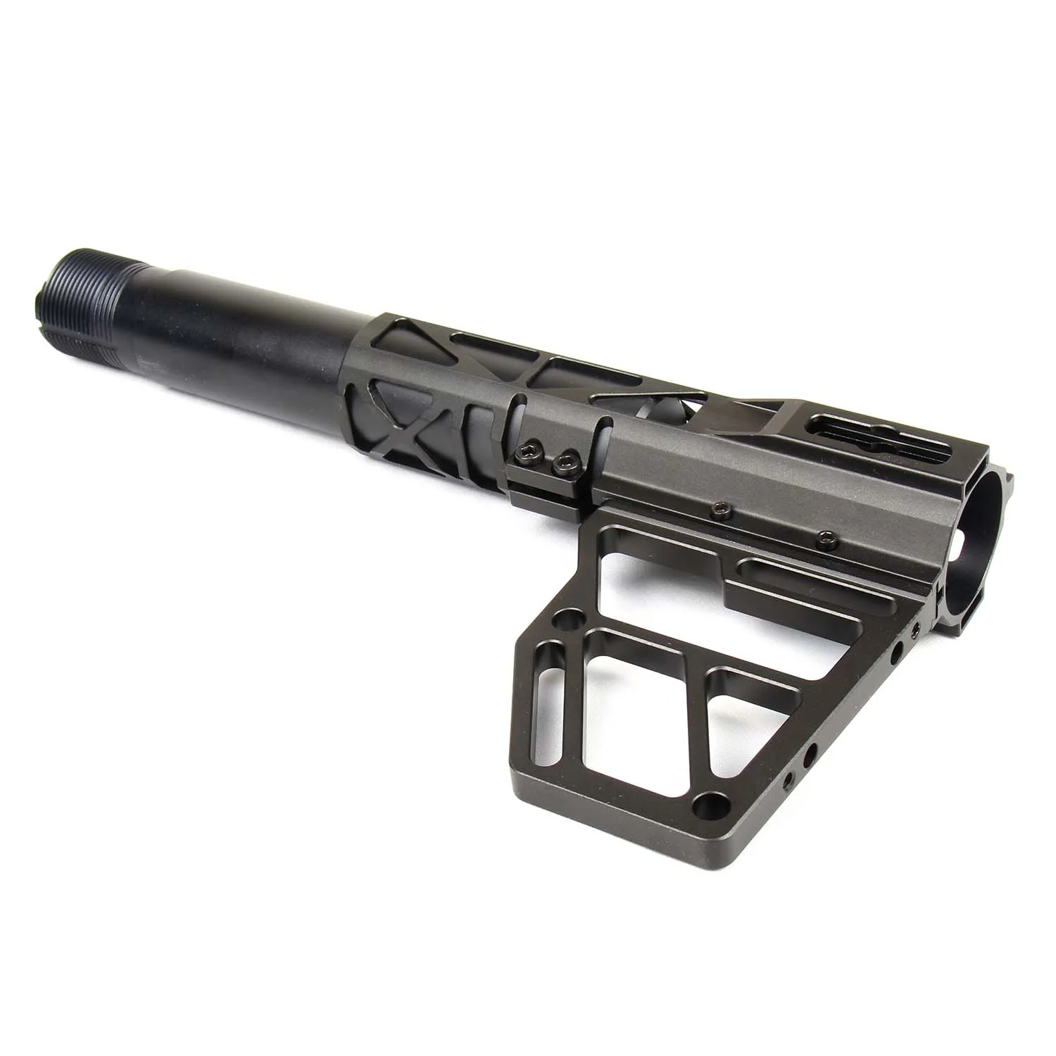 Skeletonized AR Pistol Brace + Pistol Buffer Tube - Aluminum - Image 3