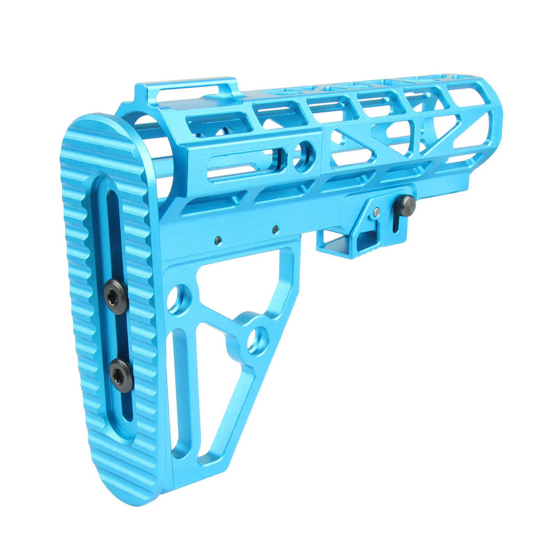 Skeletonized Mil Spec 6 Position Buttstock Anodized Aluminum for 223/5.56/308 - Image 5