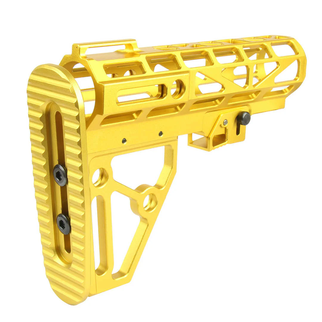 Skeletonized Mil Spec 6 Position Buttstock Anodized Aluminum for 223/5.56/308 - Image 8