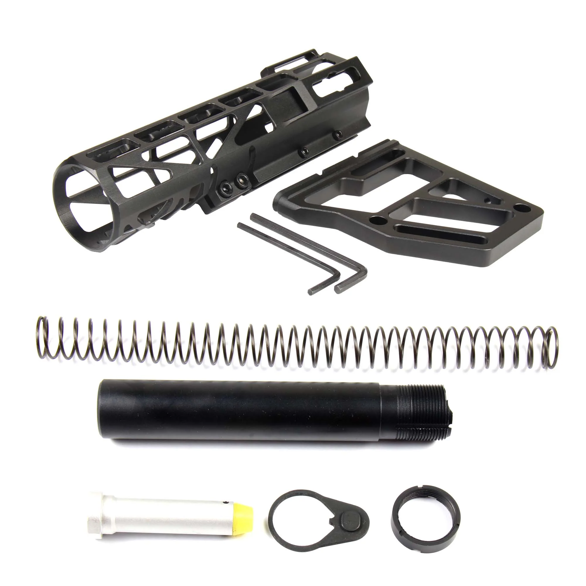 Skeletonized Pistol Brace + Pistol Buffer Tube KIT - Alumiunm - Image 3
