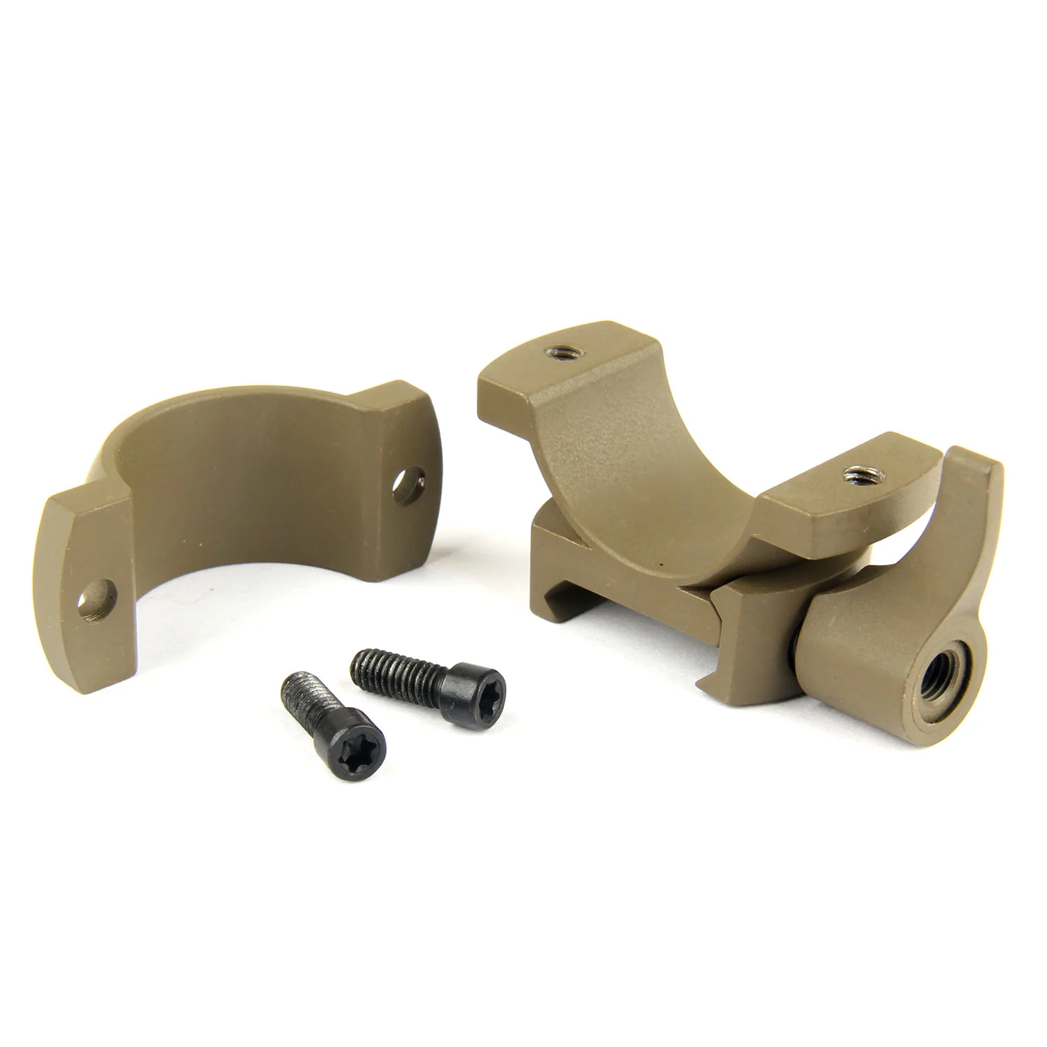 TAN 1" Diameter Scope Rings with Quick Detach Lever for Picatinny & Weaver - Image 12