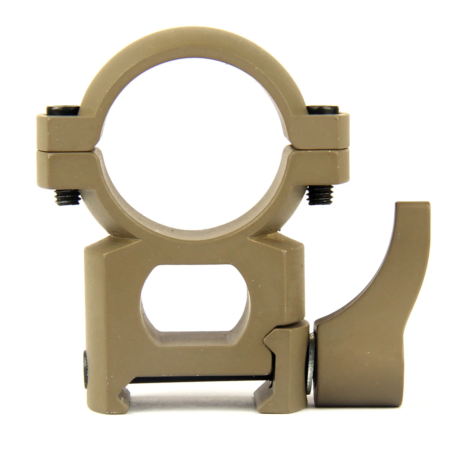 TAN 1" Diameter Scope Rings with Quick Detach Lever for Picatinny & Weaver - Image 9
