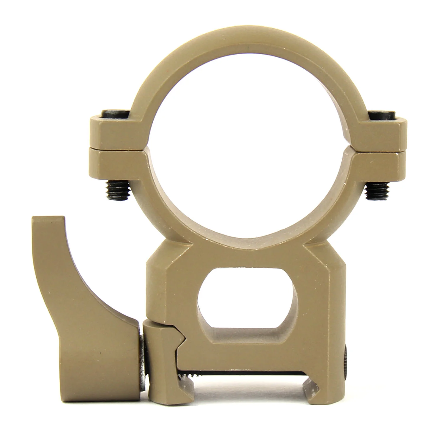 TAN 30mm Diameter Scope Rings w/ Quick Detach Lever for Picatinny & Weave - Image 5