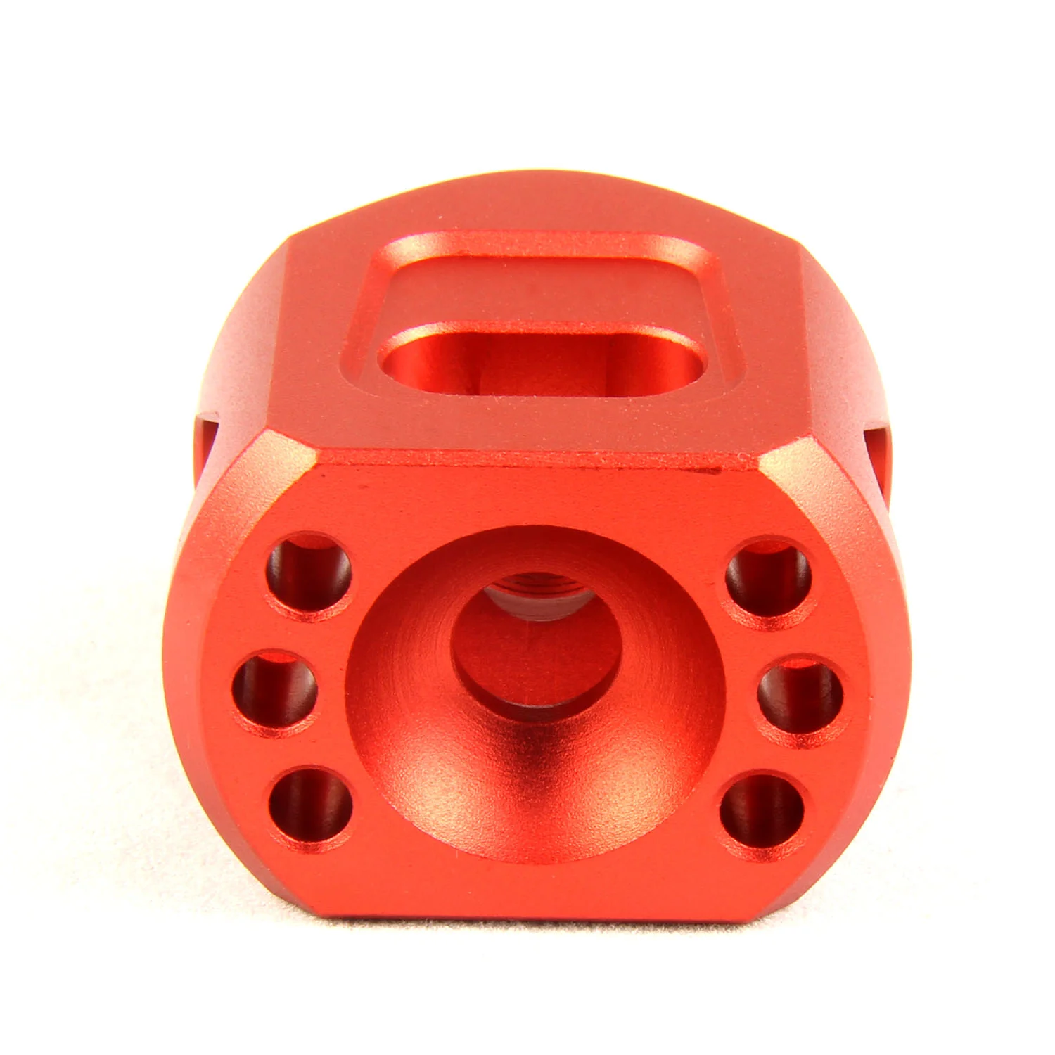 Tanker Style Short Muzzle Brake Triangular Baffl 1/2x28 Pitch for 223 - Image 14